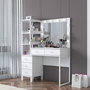 Hanah Home Mesa de Maquillaje Blanca con 10 Focos